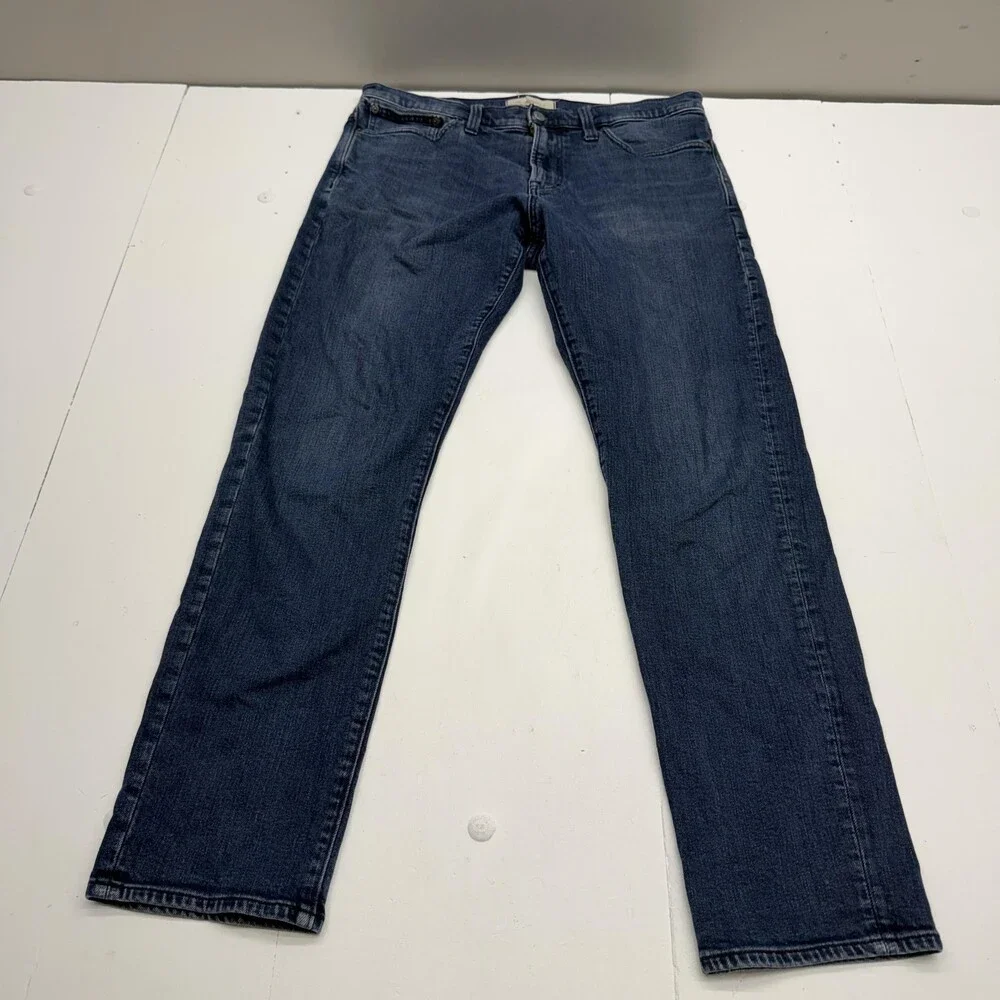 Madewell Slim Jeans Mens 34x32 Blue Medium Wash Straight Leg Denim Pants
